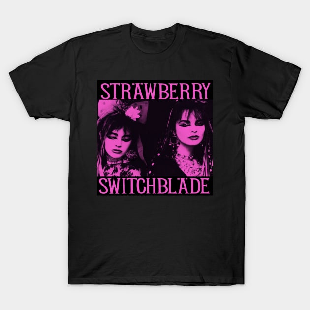 Strawberry Switchblade T-Shirt by vintage-glow
